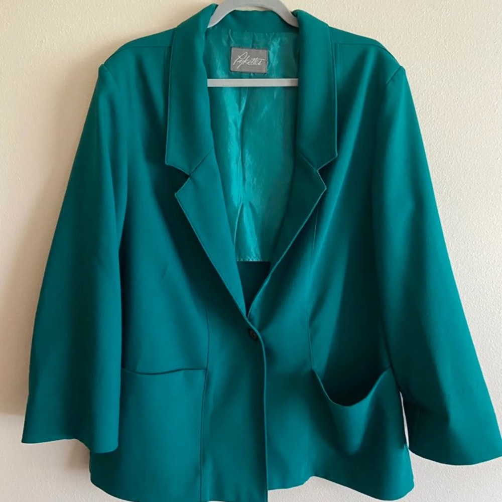 Dark Green Oversized Blazer